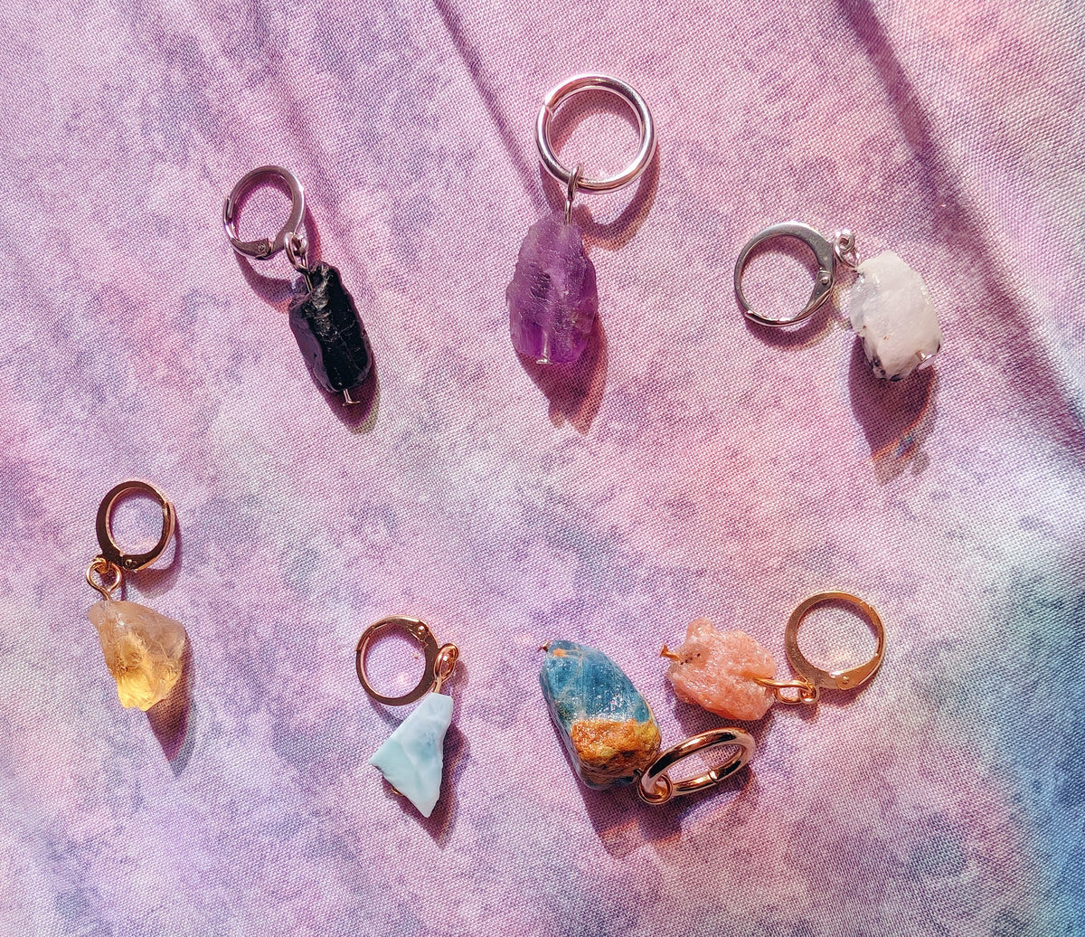 Gemstone Stitch Markers | Set of 5 for Knitting & Crochet