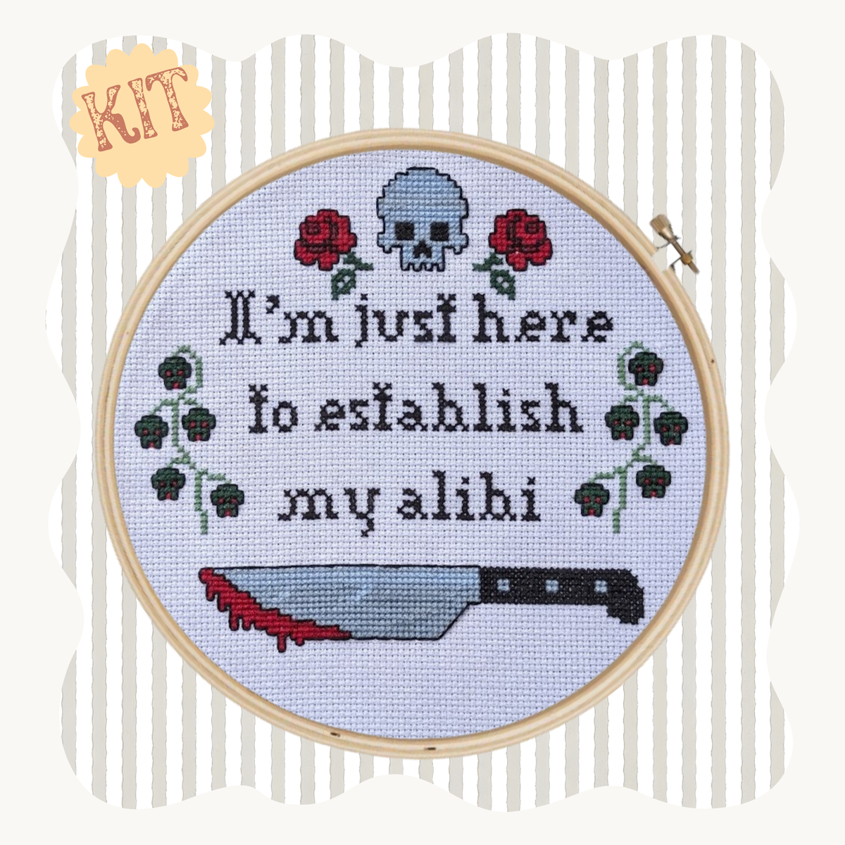 Establish Alibi - cross stitch kit