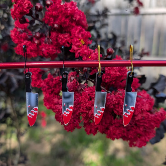 Horror Knife Stitch Markers | Set of 5 for Knitting & Crochet