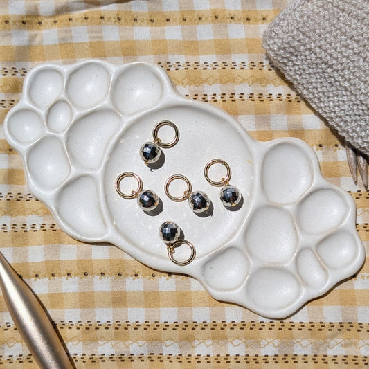 Disco Ball Stitch Markers | Set of 5 for Knitting & Crochet
