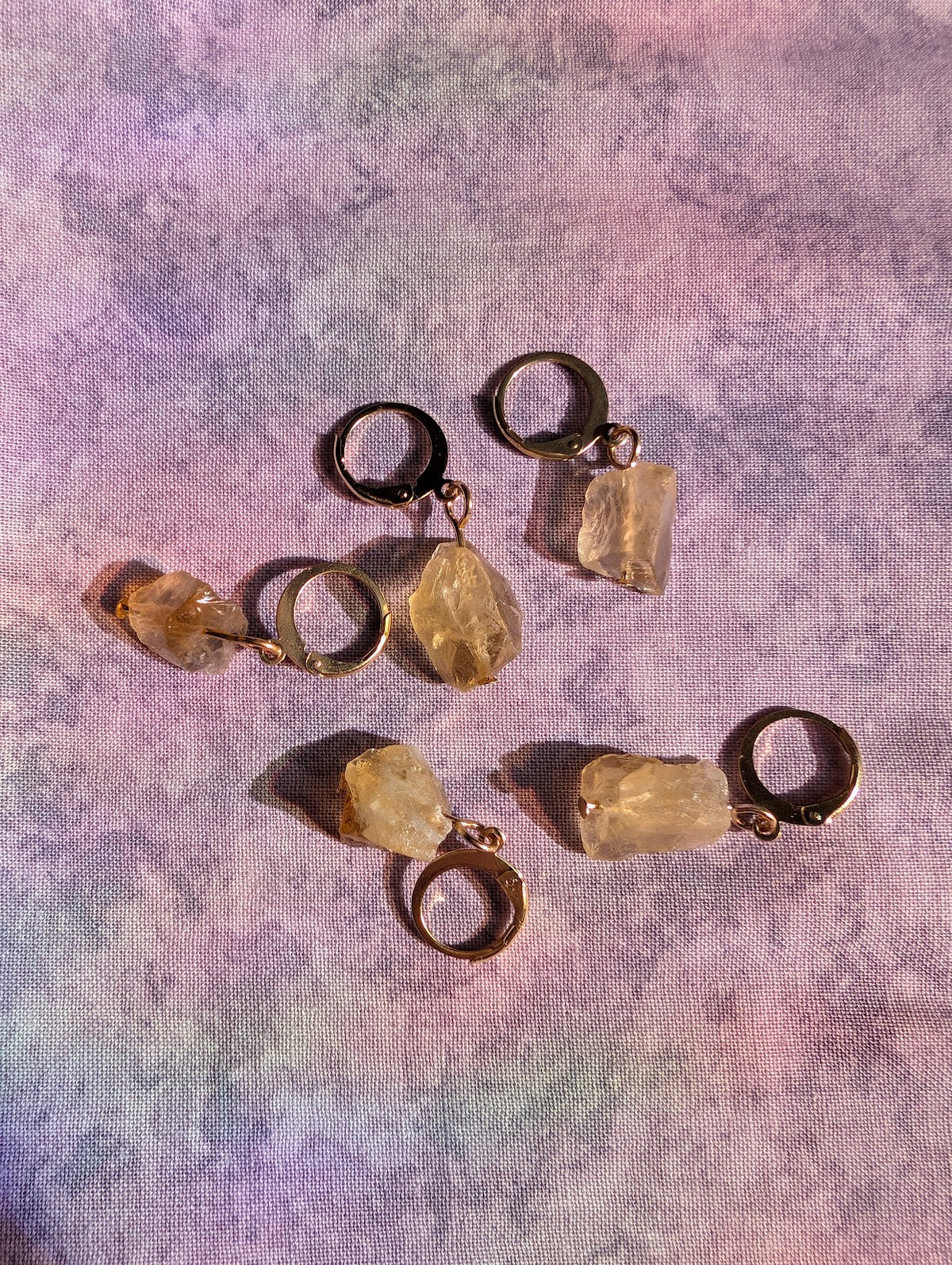 Citrine Stitch Markers | Set of 5 for Knitting & Crochet