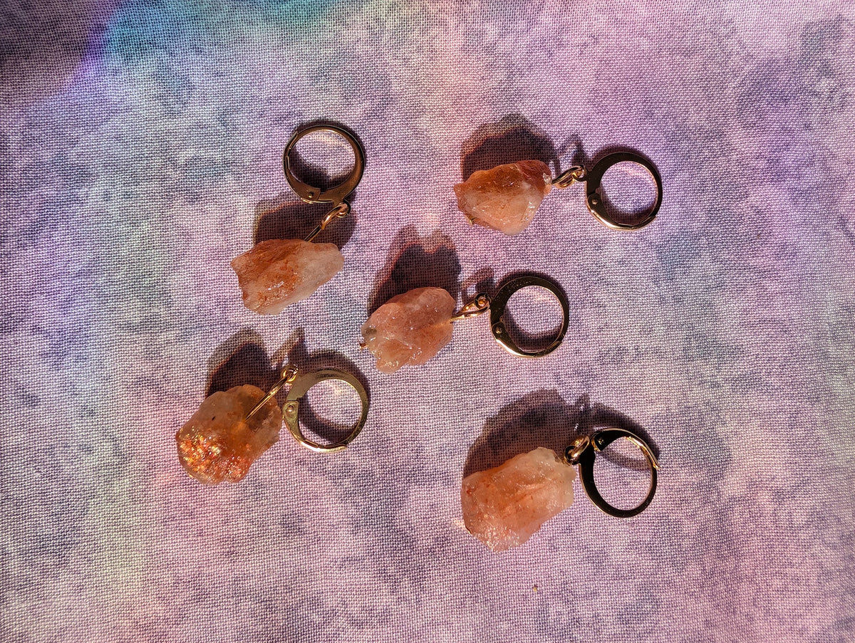 Sunstone Stitch Markers | Set of 5 for Knitting & Crochet