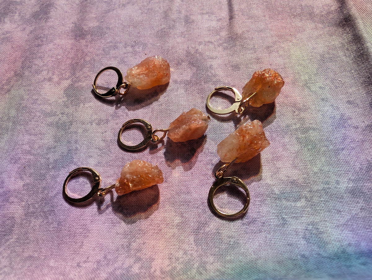 Sunstone Stitch Markers | Set of 5 for Knitting & Crochet