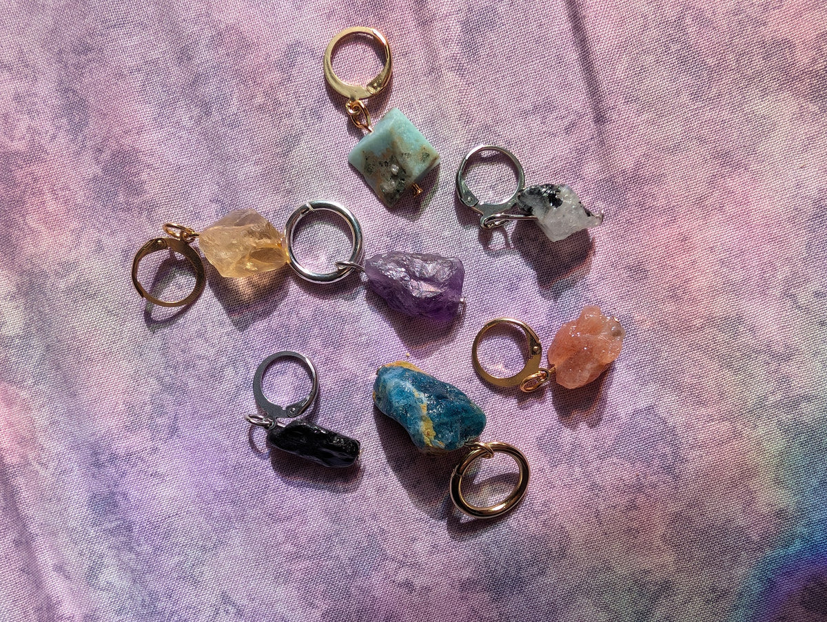 Gemstone Stitch Markers | Set of 5 for Knitting & Crochet