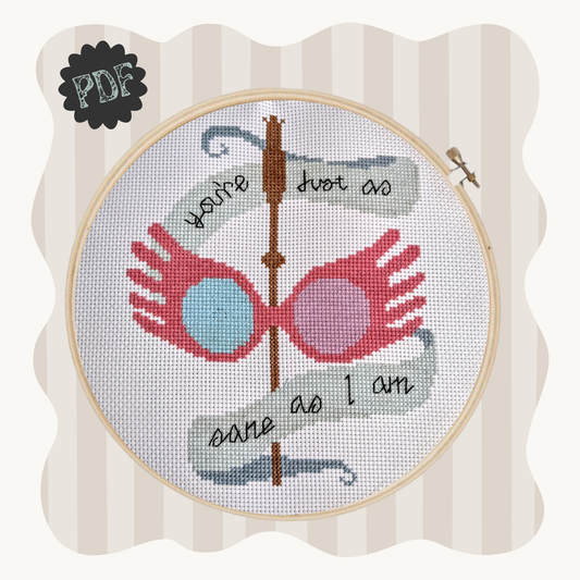 You're Just as Sane as I Am - cross stitch pattern