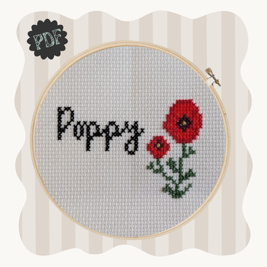 Poppy - cross stitch pattern