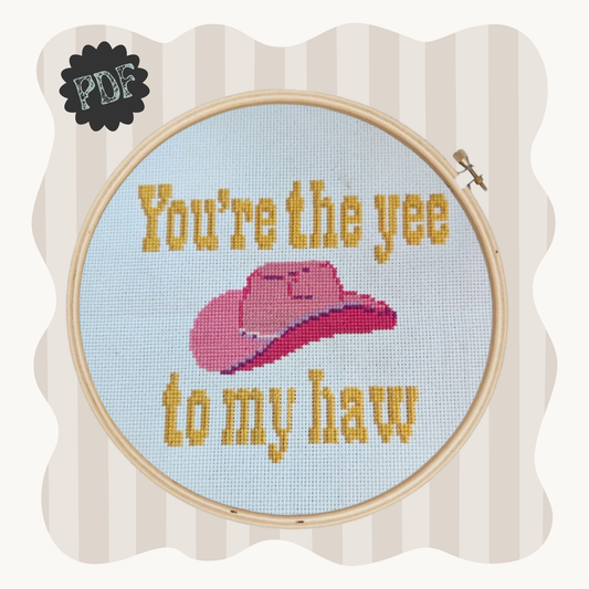 You're the Yee to My Haw - cross stitch pattern