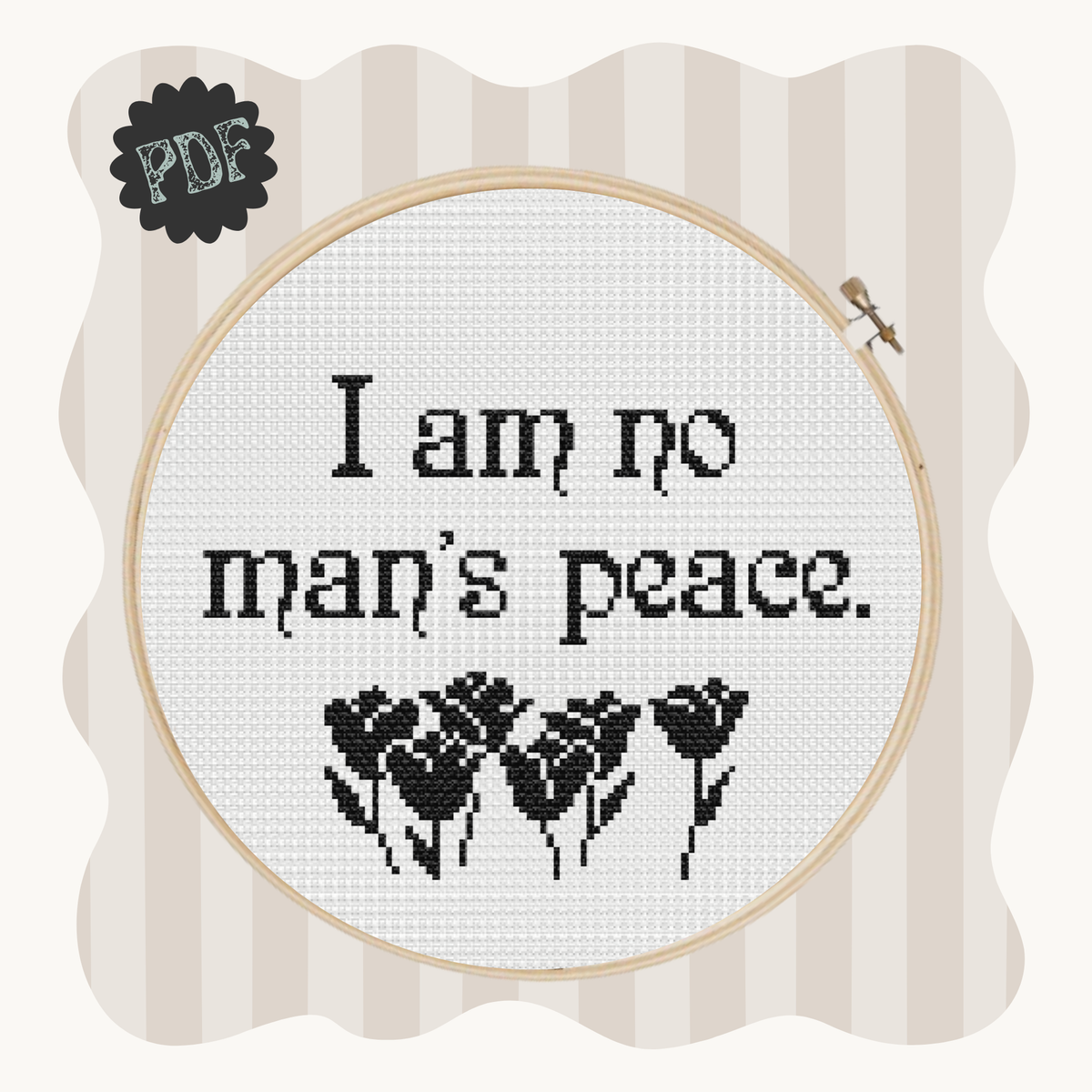 No Man's Peace - cross stitch pattern
