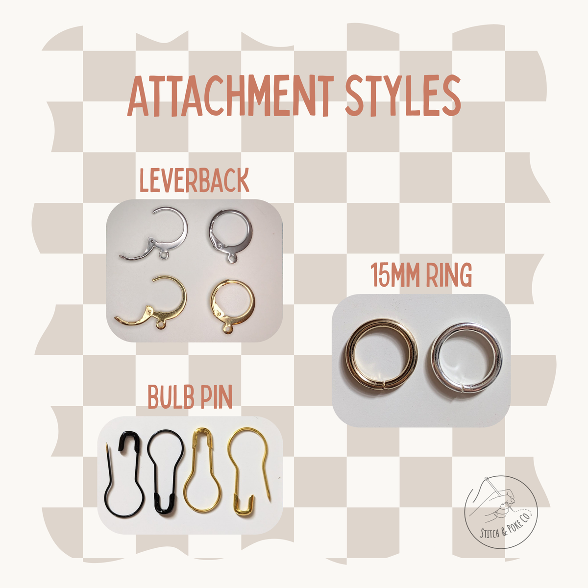 Disco Ball Stitch Markers | Set of 5 for Knitting & Crochet